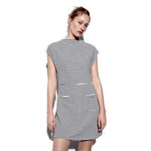 Zara Ottoman Knit Stripe Mini Dress Medium EUC